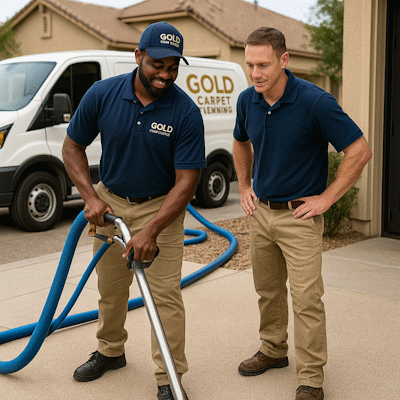 Professional carpet cleaning team working in Gold Canyon